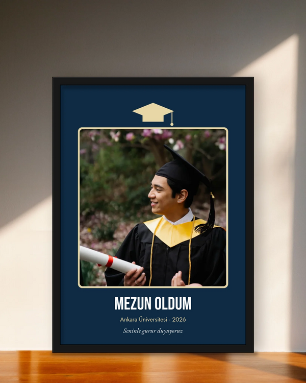 Kişiye Özel Mezun Oldum Tablosu