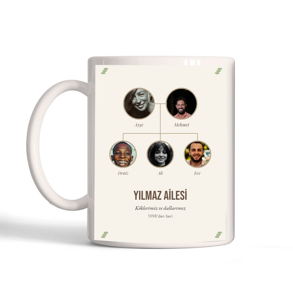 Kişiye Özel Aile Ağacımız Kupa Bardak