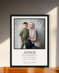 Kişiye Özel Annem Şiir Tablosu