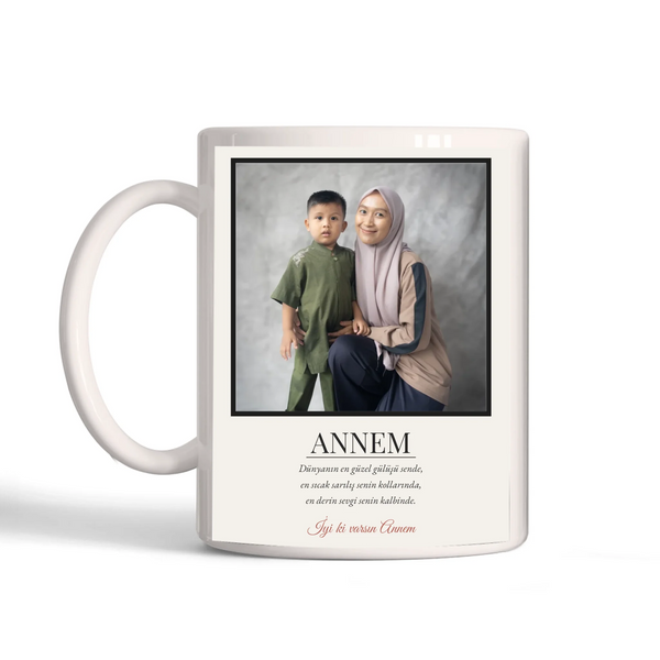 Kişiye Özel Annem Şiir Kupa Bardak